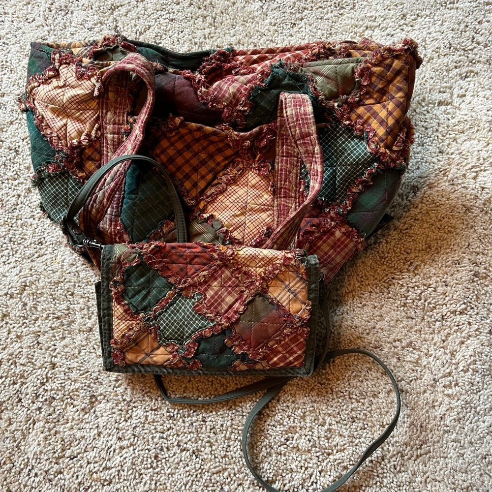 Donna Sharp Quilted purse/large wallet